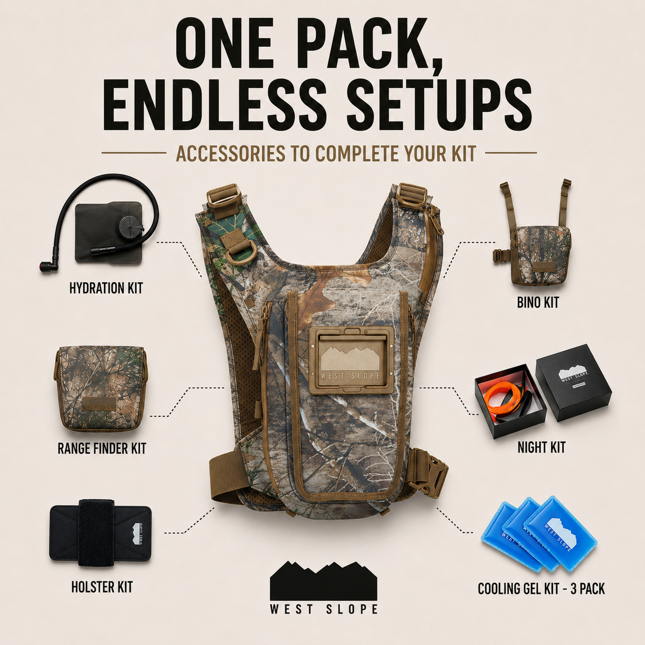 PRO-180 Slim Chest Pack - RealTree Camo - West Slope
