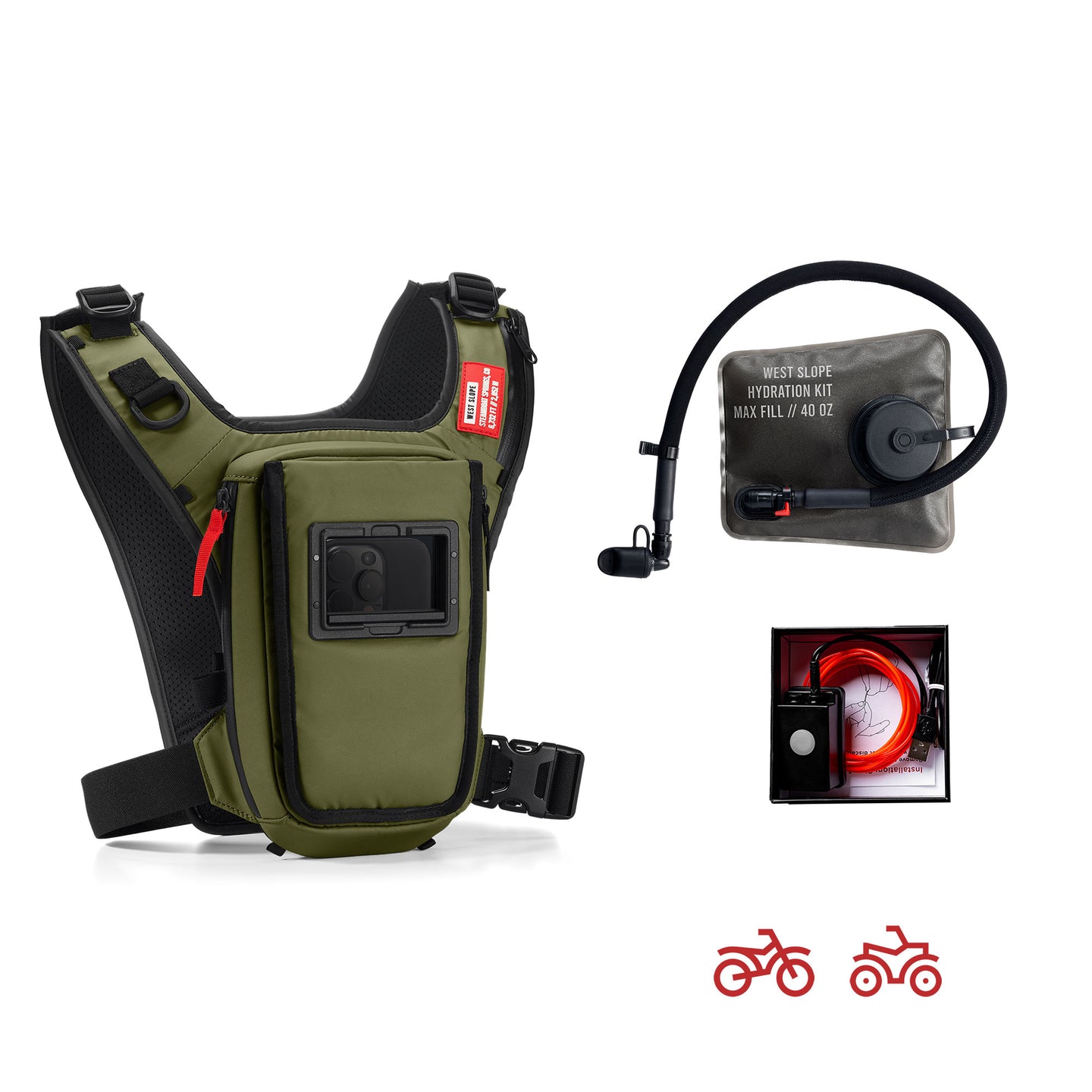 PRO-180 Slim Motorcycle Bundle - Green